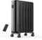 VonHaus Oil Filled Radiator – Digital LED Oil Heater with Remote Control – Portable Electric Free Standing 2500W – 24 hour Timer, Adjustable Thermostat, 3 Heat Settings, 4x Wheels, 1.5m Power Cable