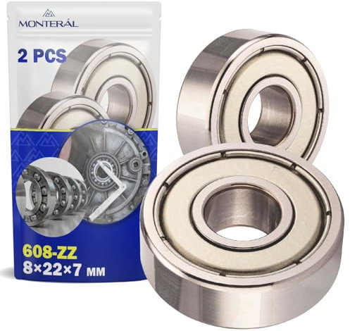 2 Stück Kugellager 608ZZ für den Motor mit der Größe von 8x22x7 mm - MONTERAL