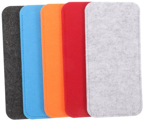 Holibanna Portaocchiali in Feltro Per Occhiali Da Sole E Lettura Astuccio Morbido Protettivo Per Occhiali 5 Pezzi Organizer