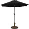 Yaheetech Parasol de Jardin 230cm/270cm avec Pied de Parasol 10 KG Parasol Inclinable Extérieur avec Cadre en Métal Protection Solaire pour Jardin Terrasse Patio Piscine Plage Balcon (Noir, 270 cm)