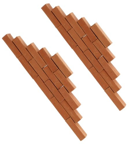 WHAMVOX 50stücke Miniatur-ziegelfigur Aus Tonmaterial Realistisch Und Stabil Für Miniaturszenen Feengärten Und Puppenhausarchitektur Frei Kombinierbar Mit Klebstoff Für Pflanzenlandschafte