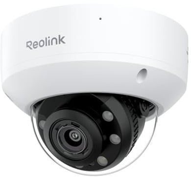 Reolink RP-PCV8MZ 4K-Kamera mit 5× optischem Zoom, Metallgehäuse, IK10-Vandalenkuppel, 133° Weitwinkel, Farbnachtsicht, KI-Erkennung, Perimeterschutz & Alarm für entfernte und vergessene Gegenstände