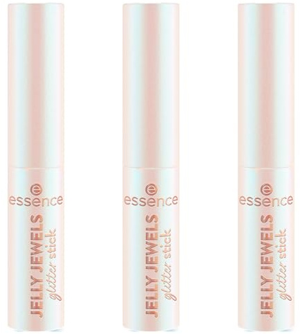 essence JELLY JEWELS glitter stick, Lidschatten, Nr. 03, Braun, langanhaltend, strahlend frisch, schimmernd, vegan, ohne Mikroplastikpartikel, Nanopartikel frei, ohne Parfüm, 3er Pack (3x2.5g)