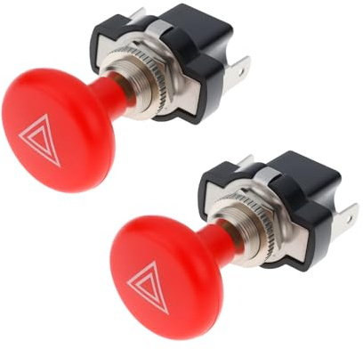 LT Easiyl 2 Interruptores de Luces de Emergencia para Coche de 12 V Compatible con VW Golf Coches Clásicos