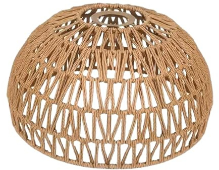 Sharplace Rattan-Lampenschirm Korb-Lampenschirm für Hängelampe, Deckenlaternenabdeckung, Kronleuchterabdeckungen, Boho-Hängelampenschirm für Garten, Wohnzimmer, Flur, Küchentisch, Hochzeit, Stil G