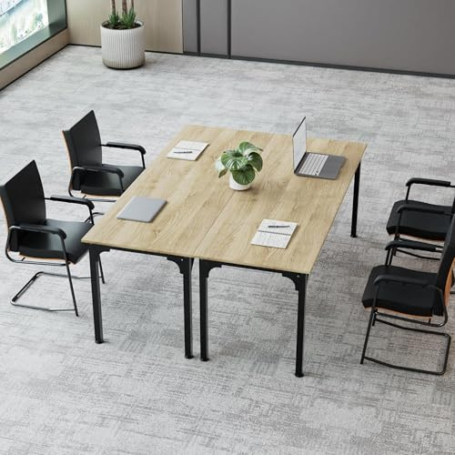 TinFrey XXL Schreibtisch Computertisch 200 cm Extra Lang Doppelter Schreibtisch für 2 Personen PC Tisch Großer Bürotisch/Arbeitstisch aus Holz, Home Office Büro-Möbel & Konferenztisch