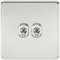 Knightsbridge SF2TOGPC Screwless 10A 2G 2-Way Toggle Switch,Polished Chrome