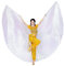 Baisdan Alas de ángel Isis (alas + palo + bolsa de transporte) egipcio para danza del vientre, disfraces de carnaval, alas de mariposa, color blanco