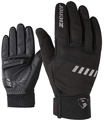 Ziener Erwachsene DALLEN TOUCH long Fahrrad-, Mountainbike-, Radsport-Handschuhe | Langfinger mit Touchfunktion - atmungsaktiv/dämpfend/winddicht/Softshell, black, 8,5