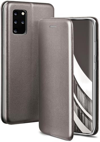 ONEFLOW Business Case für Samsung Galaxy S20 Plus / 5G Handyhülle klappbar mit Standfunktion, Klapphülle Flipcase Cover Dünn, PU Leder Hülle mit Kartenfach, 360 Grad Schutzhülle, Taupe