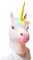 PartyHop Einhorn Maske Tier Latex Vollkopf Realistische Masken Für Halloween Karneval Kostüm Party Parade