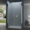 doporro Duschtür Nischentür dusche Duschabtrennung Duschkabine 135cm Nischendrehtür 195cm ESG-Sicherheitsglas Duschtür satiniert Drehtür mit Hebe- und Senkmechanismus Teramo24VS