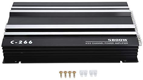 Yctze Amplificateur de voiture haute puissance 5800W 12V, subwoofer o stéréo portable Hi-Fi en alliage d'aluminium car amplifier subwoofer amplifier car