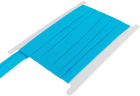 DFL 100% Cotton Bias Binding Tape, Premium Sewing Trim – 5 Metre Length | 1 Inch (25 mm) or 1/2 Inch (13 mm) Widths | 30 Colours for Quilting, Dressmaking & Crafts(Turquoise,1 Inch/25mm Wide)