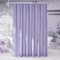 Furlinic Duschvorhang Überlänge Badvorhang Anti-schimmel für Dusche und Badewanne Textile Vorhänge aus Stoff Antibakteriell Wasserdicht Lila Extra Breit 275x180cm mit 18 Duschringen.