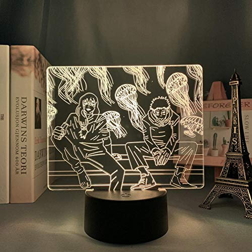 Anime Jujutsu Kaisen Lampe LED Nachtlicht für Geschenk 3D Nachtlicht Yuji Illusion Leichte Kinder Schlafzimmer Dekoration-16 Farbe mit Fernbedienung