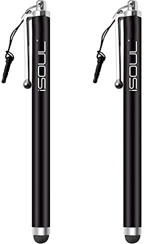 iSOUL Stylus Touch Pen, Styli Capacitive Touchscreen Pen Aluminum Stylus For Smartphones, iPhone, iPad Mini, Galaxy, Note, Tab, Nexus, Nokia, Blackberry, OnePlus, & Tablets (Black)