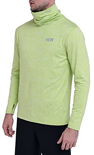 TCA Herren Warm-Up Trichterhals Thermo Laufshirt - Licht Grün, L