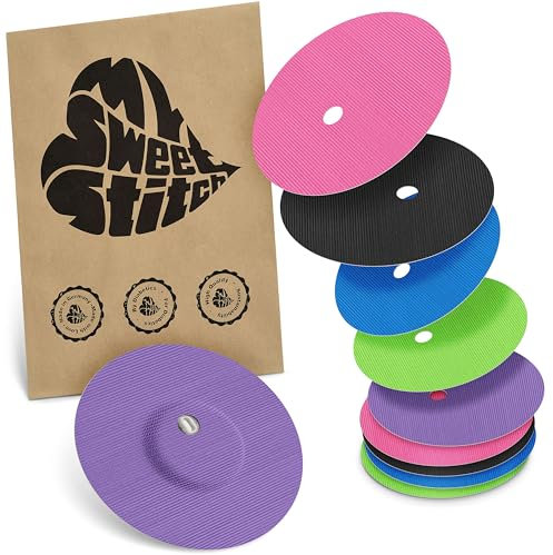 MySweetStitch - 10 x Freestyle Libre 3 Pflaster Rund mit Belüftungsloch, Overpatch Ø 60mm, Made in Germany, hautfreundlich, wasserfest, atmungsaktiv, Rainbow