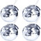 oneant 4 Pieces Disco Ball Cups Disco Flash Ball Cocktail Cup with Straw, Mirror Ball Cups Disco Party Supplies Wine Cocktail Glass Drinking Syrup Tea Bottle for Nightclub Bar Party (Silver)