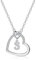 LIHELEI Damen Halskette Herz Buchstabe 925 Silber Kette Damen Personalisiere Kette, Geburtstags und Weihnachten Geschenk Für Frauen Mädchen Mama Freundin - S