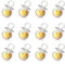 12 Stück Schnuller-Futterspender für Süßigkeiten, Babyparty, Geschenkverpackung, befüllbare Mini-Flasche, Süßigkeiten-Geschenkbox für Veranstaltungen, Tafelaufsatz, Babyparty, Geburtstag(transparent)