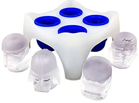 Cosybeau Darth Vader Ice Cube Mold, Star Wars Silicone 4-piece Ice Cube Mold Tray, Chocolate Maker Tools,Ice Ball Shape for Drinks (Darth Vader-4th)