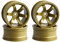 KEEDA Kunststoff Felgen Räder Durchmesser 52mm für 1/10 RC On Road Tourenwagen Drift Auto (Gold)