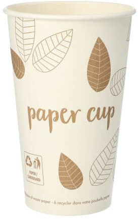 PAPSTAR 1000 Pappbecher 'Pure' 0,4 l unbeschichtet Heißgetränk Kaltgetränk Kaffee Becher