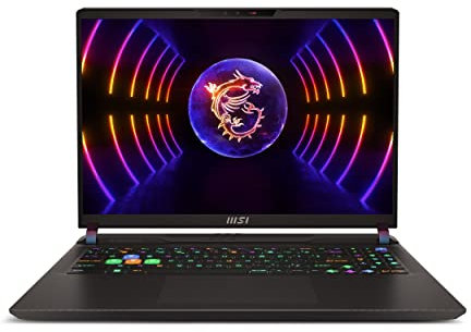 MSI Vector GP68 HX Gaming Laptop (13VG-204UK), Intel Core i9-13980HX, 16 QHD+ 240Hz Panel, NVIDIA GeForce RTX 4070, 8GB*2 DDR5, 1TB NVMe PCIe SSD, Windows 11 - Cosmos Gray