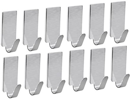 Alipis 24 Piezas Perchero Metálico Para Ropa Perchero Para Dormitorio Colgador Adhesivo Fuerte Percha Sin Rastro Para Baño Gancho Montado En La Pared Metal Paquete
