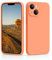 CALOOP Slim-Fit for iPhone 13,Sturdy Shockproof Hard Frame Cover with Anti-Scratch Microfiber Lining,Skin Soft Liquid Silicone,Full Protection for Screen and Camera Lens(Kumquat Orange)