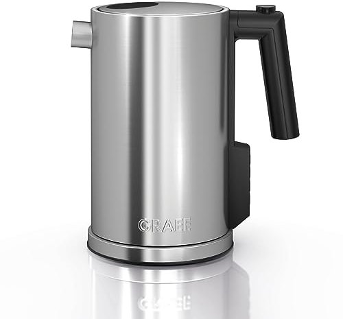 Graef Electric Kettle 1.2 L, Double Walled for Cool Touch, 360 Base, Integrated Child Lock- Stainless Steel WK900UKI