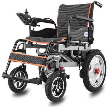 BPILOT Faltbarer Leichtgewicht-Elektrorollstuhl Outdoor Bequemer Elektrorollstuhl Senioren Bequemer Leichtrollstuhl,Black