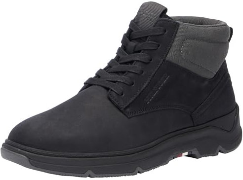 Tommy Hilfiger Uomo Stivali Bassi Hybrid Chukka in Pelle, Nero (Black), 45