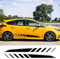Karosserie Kofferraum Dekoration Aufkleber Taille Linien Aufkleber Tür Seitendekor Aufkleber für Ford Focus MK2 MK3 MK1 MK4 2 3,A-Black