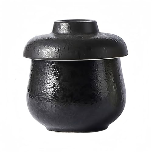 Dowbom Sucrier japonais avec couvercle et cuillère, pot à sucre, pot à sucre pot à épices (C, 226 g)