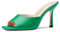 Castamere Donna Quadrata Aperte sulla Punta Sandali Alto High Spillo Tacco Heel Slip-on Ciabatte Moda Scarpe Dress Casual Estate Scarpe 9 CM Heels Verde B 39 EU