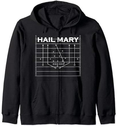 Hail Mary American Football Spielzug für Quarterback Kapuzenjacke