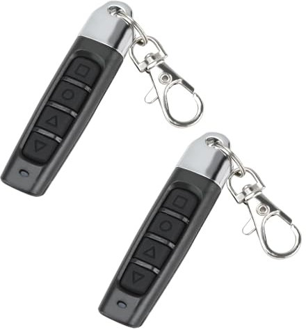 2 Piezas Mando Garaje 433MHz, Mando a Distancia Puerta Duplicador Portátil, Clonador Mando Garaje Inalámbrico Universal, Control Remoto de Puerta de Garaje llavero Alcance de hasta 50 metros