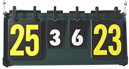 Lxwyq Anzeigetafel Flipper, Tragbarer Tisch Flip Score Keeper 4-stellige Sport Anzeigetafel Für Sport Tischtennis Basketball Volleyball Indoor Outdoor