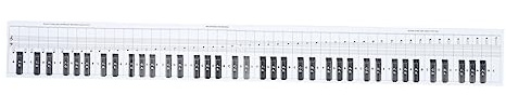 88-tasten Klavier Übungsdiagramm für Keyboard und Digitalpiano | Weißes, Beschichtetes Papier, 1 Stück, Lernhilfe für Unterricht, Fingerübungen und Rasches Notenlesen