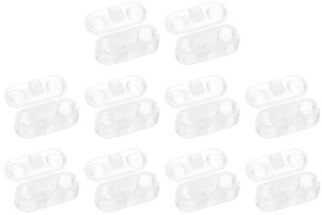 sourcing map 10 Pack Plastic Chain Connector, Blind Chain Connector Bead Ball Chain Cord Connectors Blind Cord Connector Fit 4mm Bead for Window Roman Roller Shades, Clear