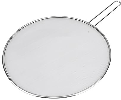 HOLIDYOYO Stainless Steel Mesh Frying Basket with Handle Splatter Screen and Oil Filter for Deep Frying for French Fries and Wings Kitchen Essential Tool