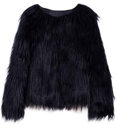Pelzjacke Damen Kurz Hochzeit Einfarbig, Fleecejacke Kunstfell Plüschjacke | Flauschig Winterjacke Große Größen Kuscheljacke Oversized Y2K Felljacke Elegante Festlich Teddyjacke Streetwear