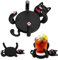 3D Print Cat Coasters that Hold the Cup - Funny Coaster with Moving Legs, Cute Mug Glass Cup Holder Gifts for Women Cat Lovers, Home Office Desk Decorations Product, Black