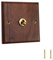 WJUAN 86 X 86 mm Single Light Switch, Brushed Brass Light Switch, for Living Room, Bedroom, Kitchen