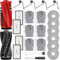 Lot de 24 accessoires pour robot aspirateur Roborock Saros 10R, 2 brosses principales, 6 sacs à poussière, 6 tampons de nettoyage, 4 filtres, 4 brosses latérales, 1 brosse de nettoyage, 1 tournevis