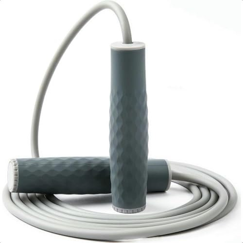 SYJYM Weighted Jump Rope Workout-1LB Professional Skipping Rope Adjustable Length Silicone Comfortable GripsHeavy Jumpropes