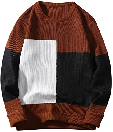 Jersey Lana Hombre Invierno, Sueters Hombre Manga Larga Con Cuello Redondo Prendas De Punto Causales De Negocios Suéteres Ligeros Jersey De Invierno Suave Para Viajes Diarios Trabajo Diario Vida